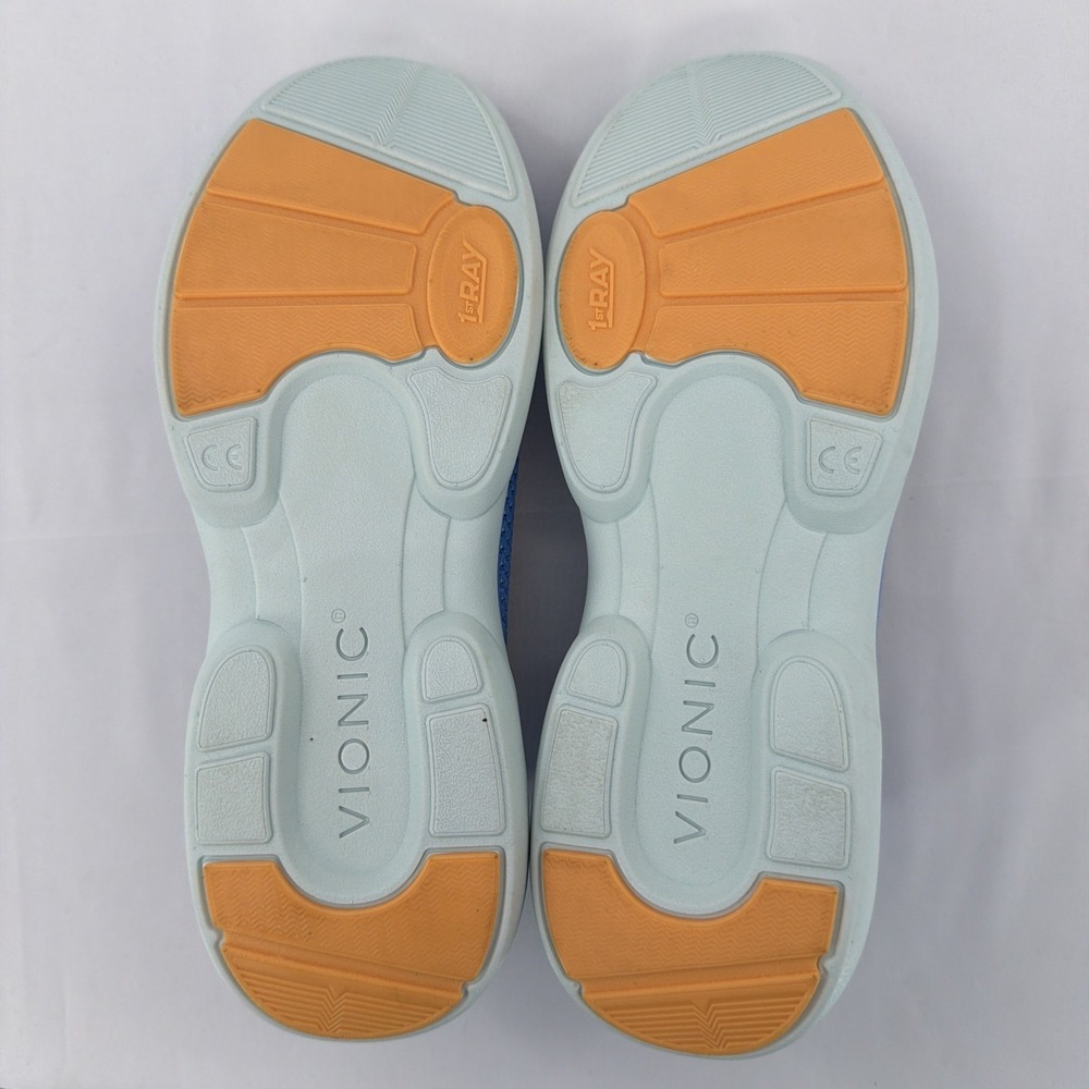 Vionic Kallie Shoes Womens 7.5 Light Blue Slip On Knit Walking Casual Sneakers - Picture 11 of 11